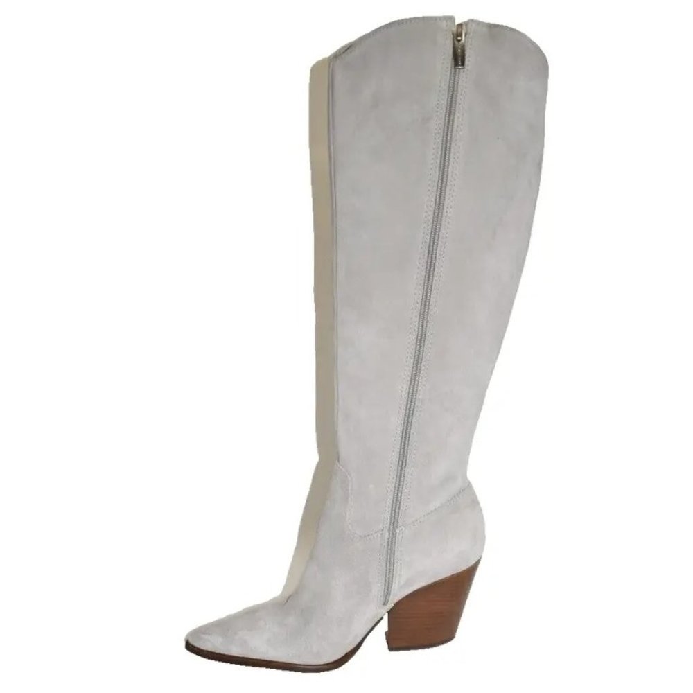 New! Vince Camuto Oyennda Mountain Grey Suede Tall Boot Size 9 US 40 EU DD375 - Picture 3 of 7